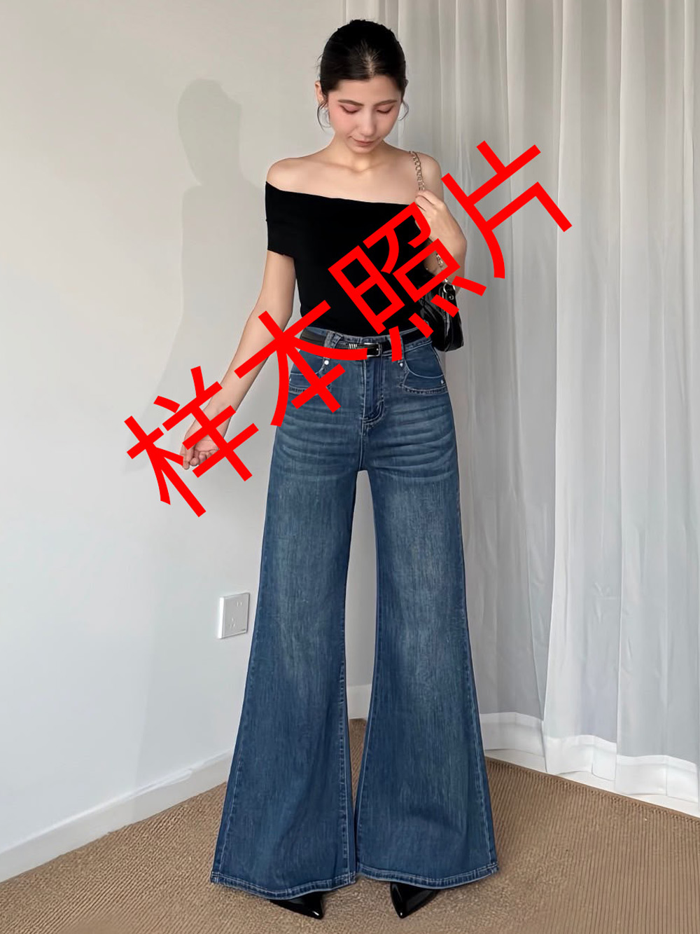 8692 仿香奈兒刷粉鑽褲